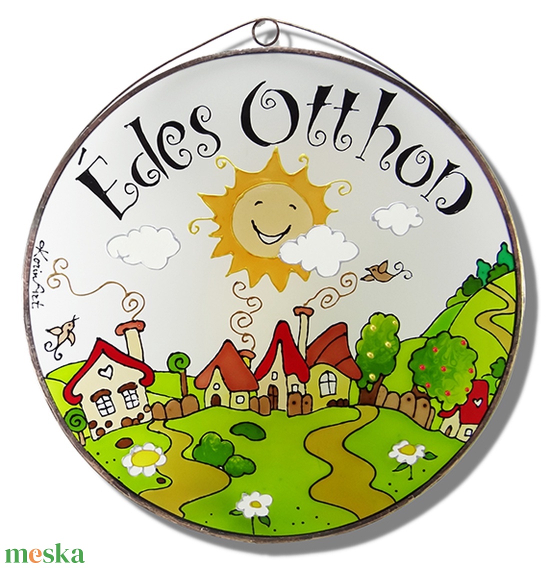 Falucskás Édes otthon - Üveg, Üvegkép - otthon & életmód - vallás - házi áldás - Meska.hu