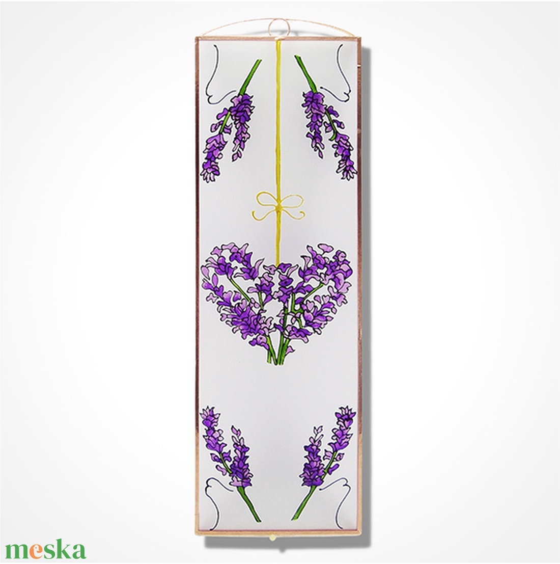 Levendula - Üveg, Üvegkép - művészet - festmény - üvegfestmény - Meska.hu