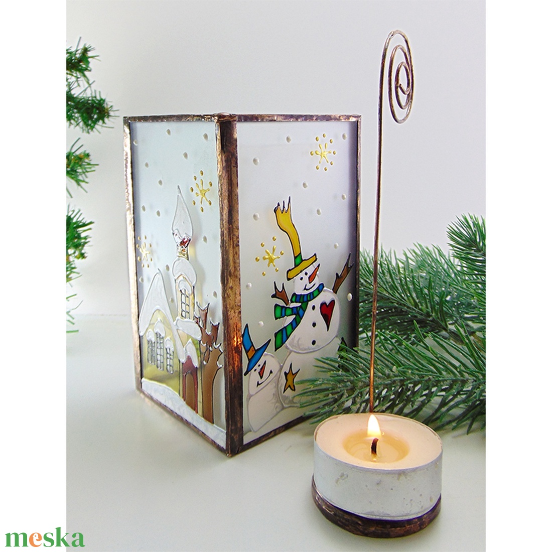Hóemberek - mécsestartó vagy ceruzatartó - otthon & életmód - gyertya, illat, aroma - mécses és mécsestartó - Meska.hu
