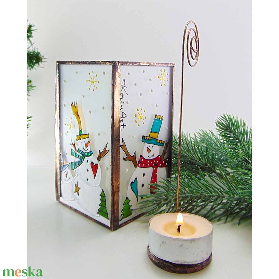 Hóemberek - mécsestartó vagy ceruzatartó - otthon & életmód - gyertya, illat, aroma - mécses és mécsestartó - Meska.hu