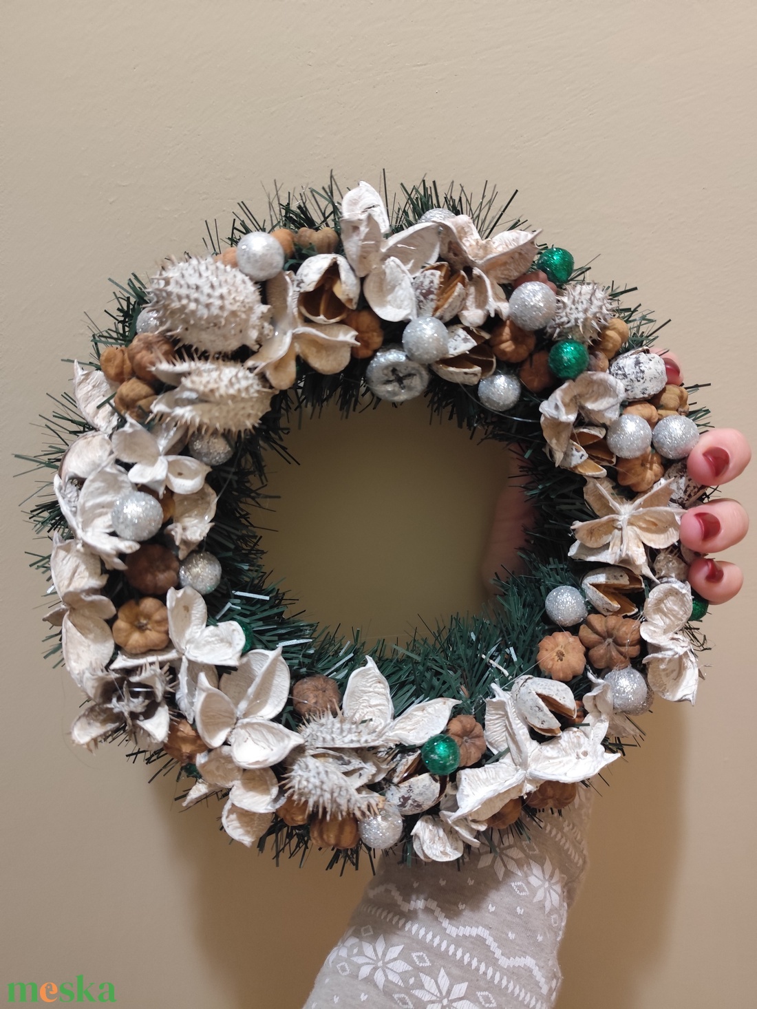 Karácsonyi kopogtató, adventi ajtódísz - karácsony - adventi díszek - adventi ajtódísz - Meska.hu