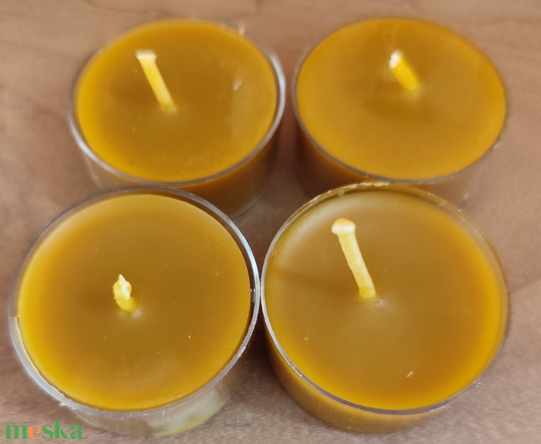 Teamécses - méhviasz - otthon & életmód - gyertya, illat, aroma - gyertya - Meska.hu