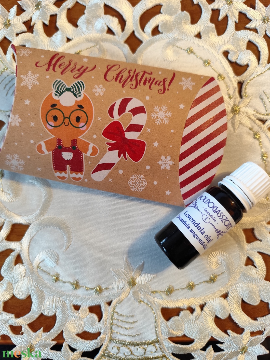 Levendula olaj karácsonyi , ünnepi kiszerelés - karácsony - kellékek & szerszámok - kozmetikai alapanyag - illóolajok - Meska.hu