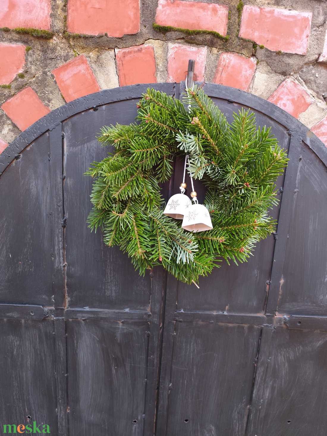 Téli kopogtató,karácsonyi koszorú  - karácsony - adventi díszek - adventi ajtódísz - Meska.hu