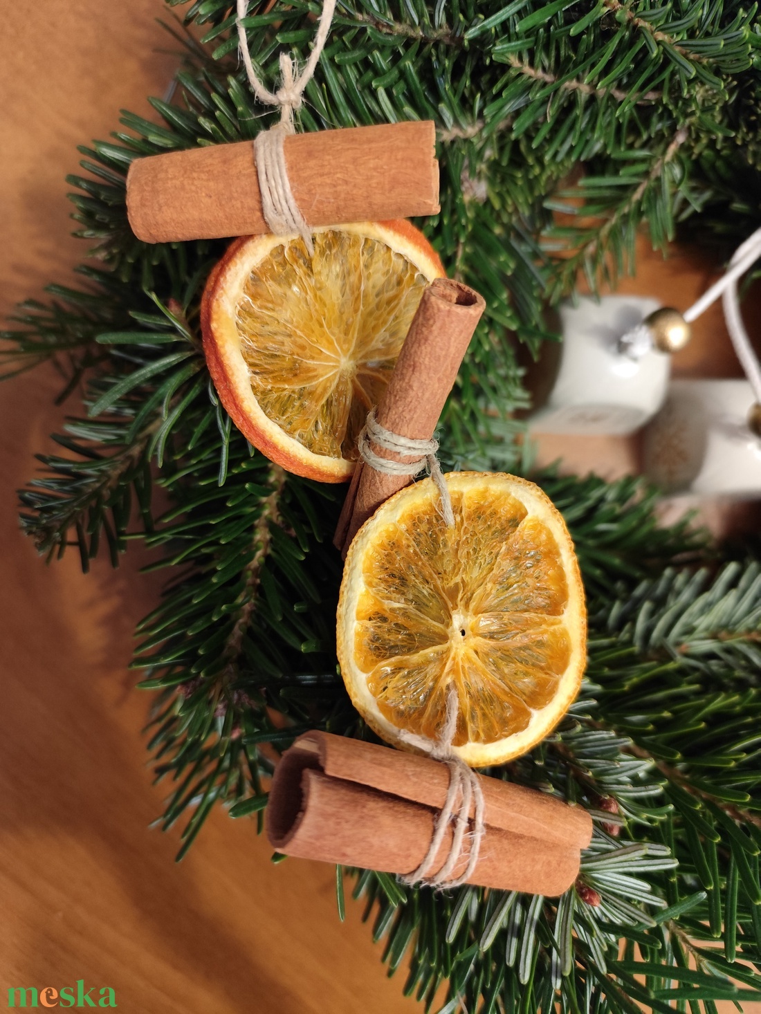 Narancs - fahéj karácsonyi dísz  - karácsony - karácsonyi lakásdekoráció - karácsonyfadíszek - Meska.hu
