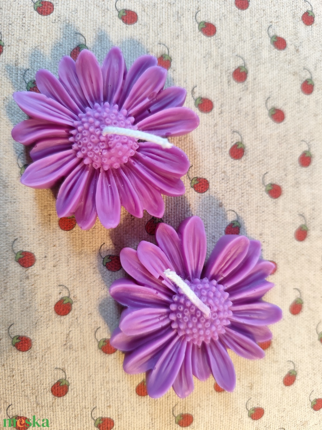 Illatgyertya virág - levendula - otthon & életmód - gyertya, illat, aroma - gyertya - Meska.hu