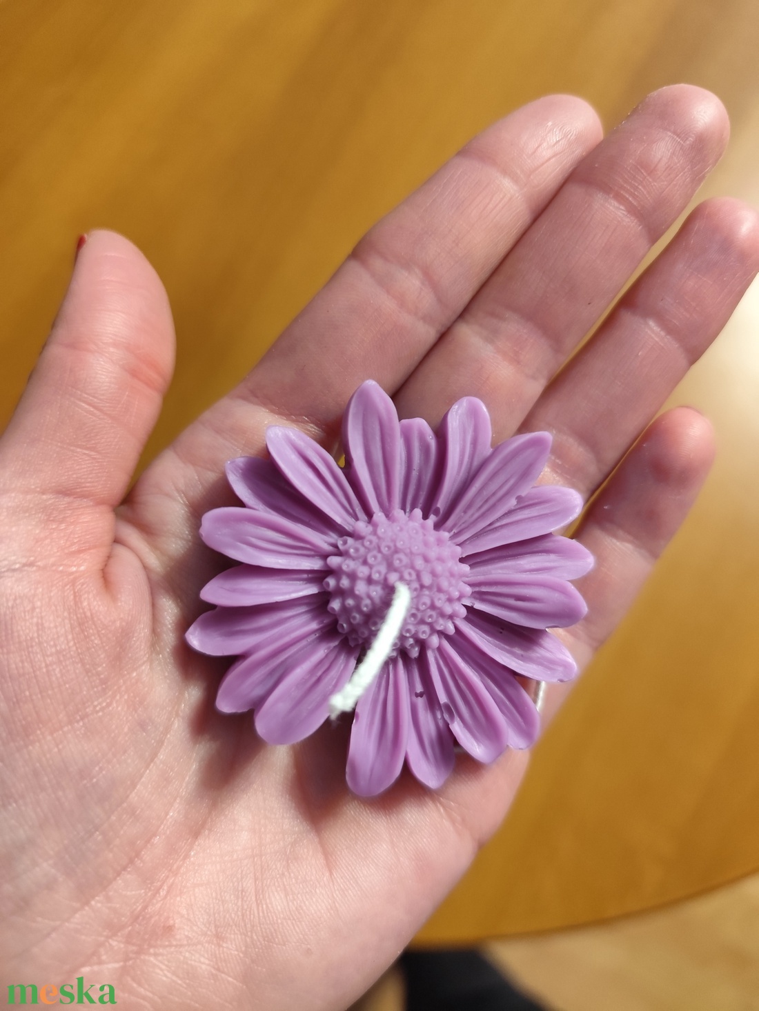 Illatgyertya virág - levendula - otthon & életmód - gyertya, illat, aroma - gyertya - Meska.hu