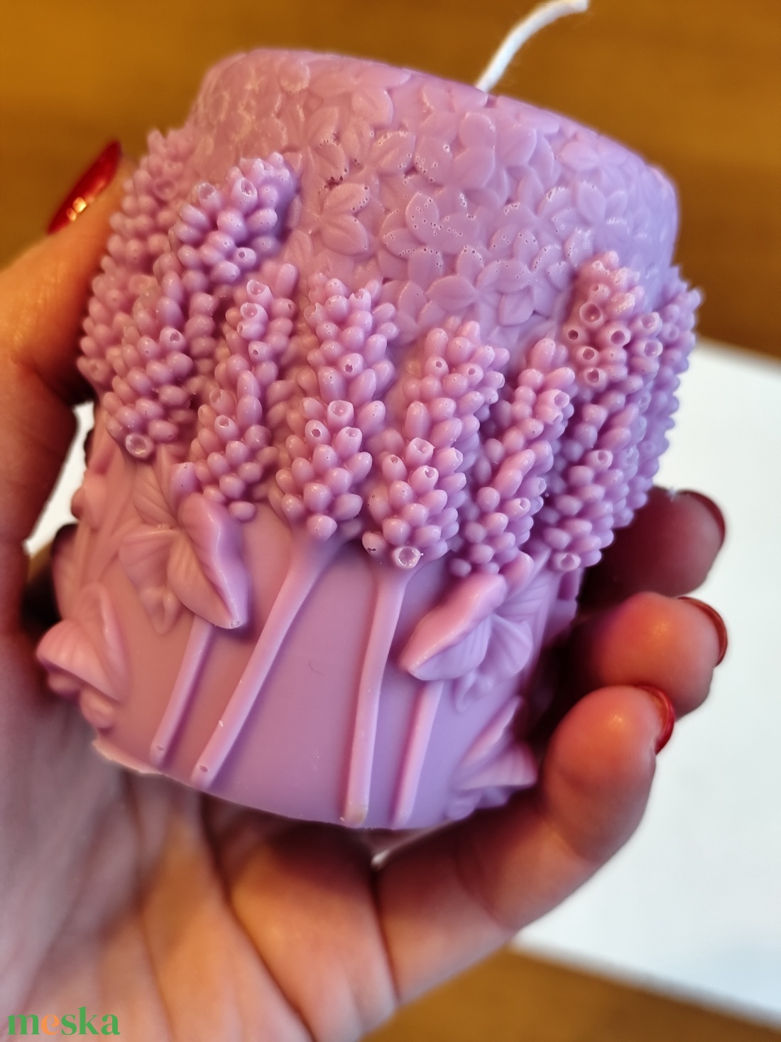 Levendula illatgyertya  - otthon & életmód - gyertya, illat, aroma - gyertya - Meska.hu