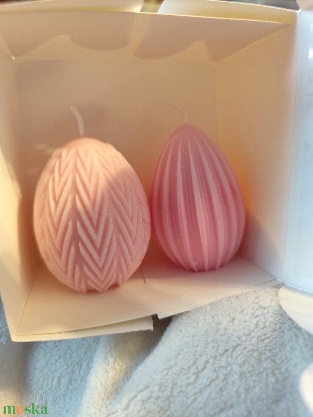 Tojás  gyertya , húsvéti csomag  - ünnepi díszek, dekorációk - húsvéti díszek és dekorációk - húsvéti gyertya - Meska.hu