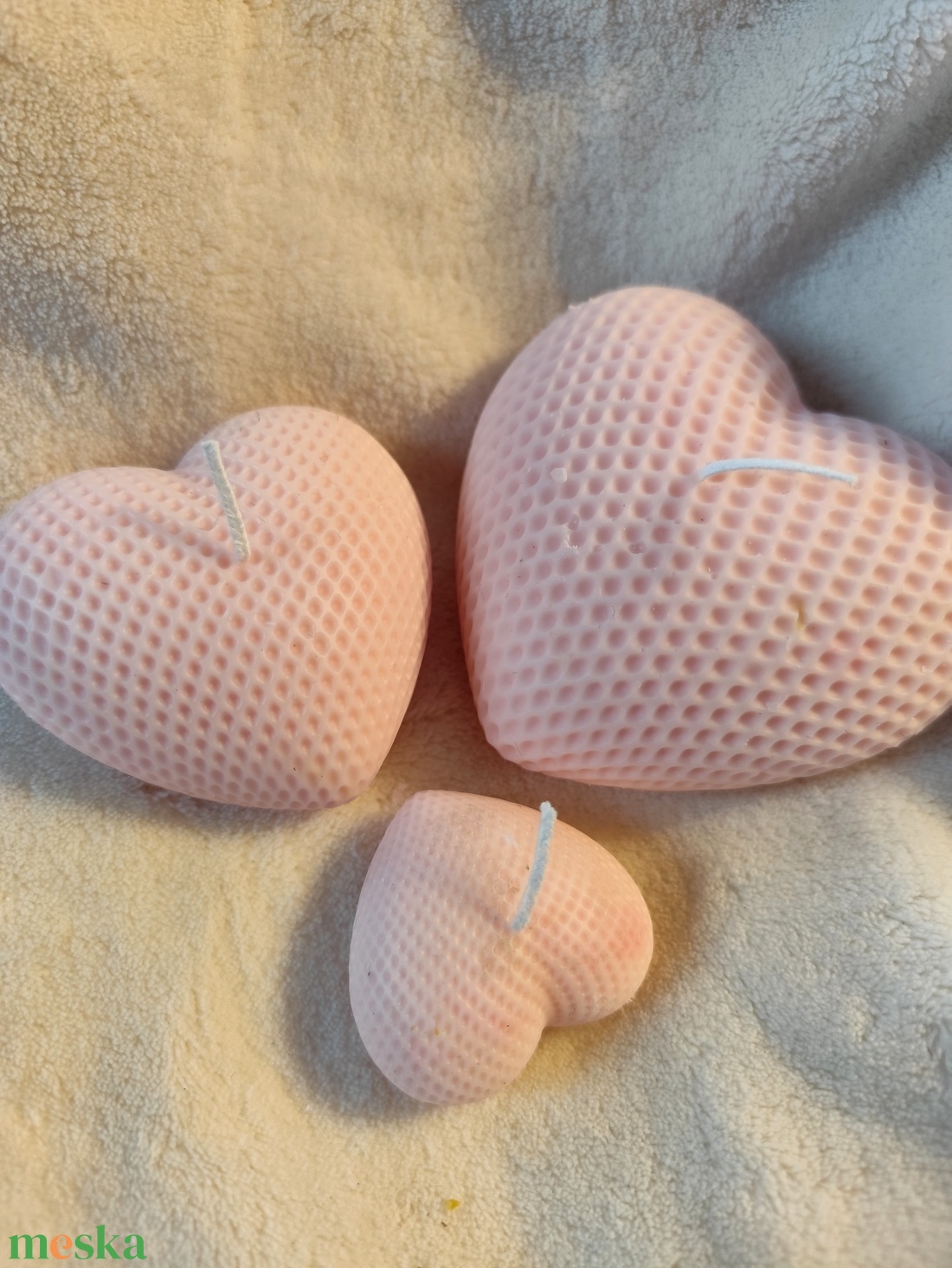 Szív gyertya, szójaviasz gyertya  - otthon & életmód - gyertya, illat, aroma - gyertya - Meska.hu