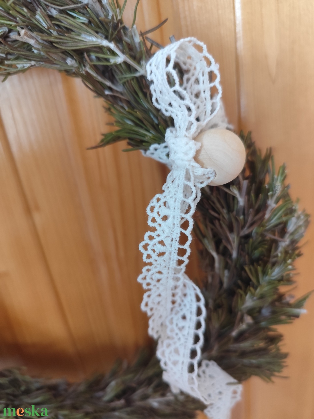 Rozmaring koszorú, szárazvirág kopogtató  - otthon & életmód - dekoráció - ajtó- és ablak dekoráció - ajtódísz & kopogtató - Meska.hu