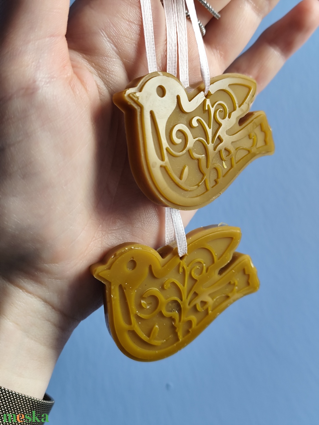 Tavaszi függő dísz ,madár dísz.  - otthon & életmód - gyertya, illat, aroma - gyertya - Meska.hu