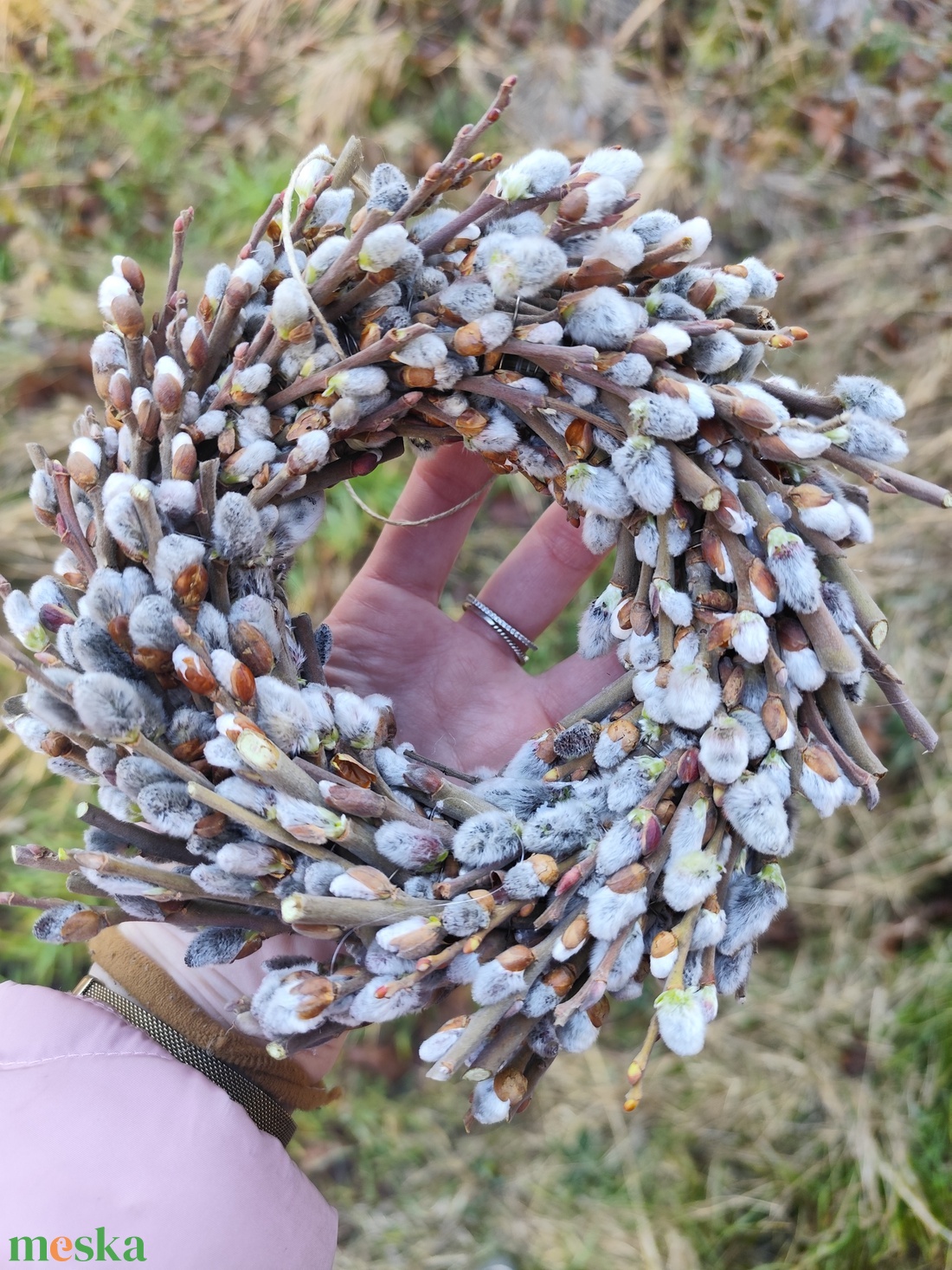 Barka koszorú, szárazvirág kopogtató  - otthon & életmód - dekoráció - ajtó- és ablak dekoráció - ajtódísz & kopogtató - Meska.hu