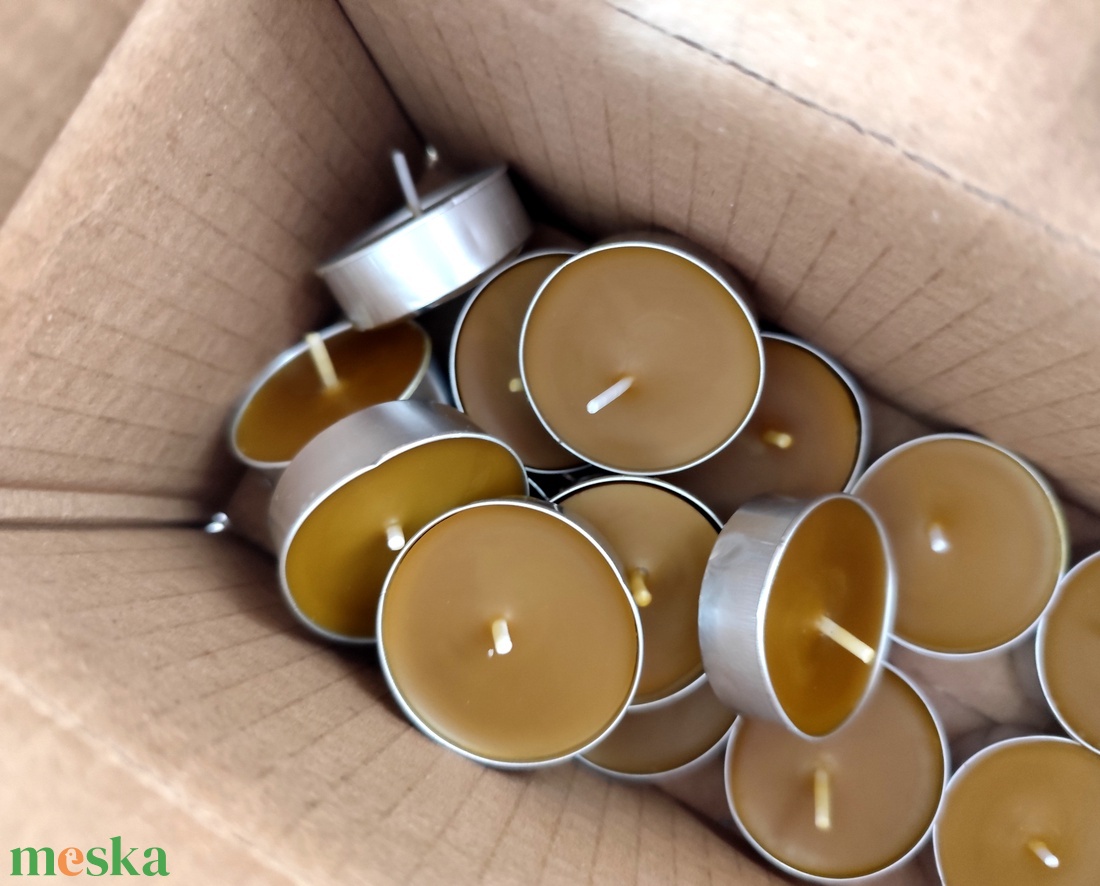 Teamécses - méhviasz - otthon & életmód - gyertya, illat, aroma - gyertya - Meska.hu
