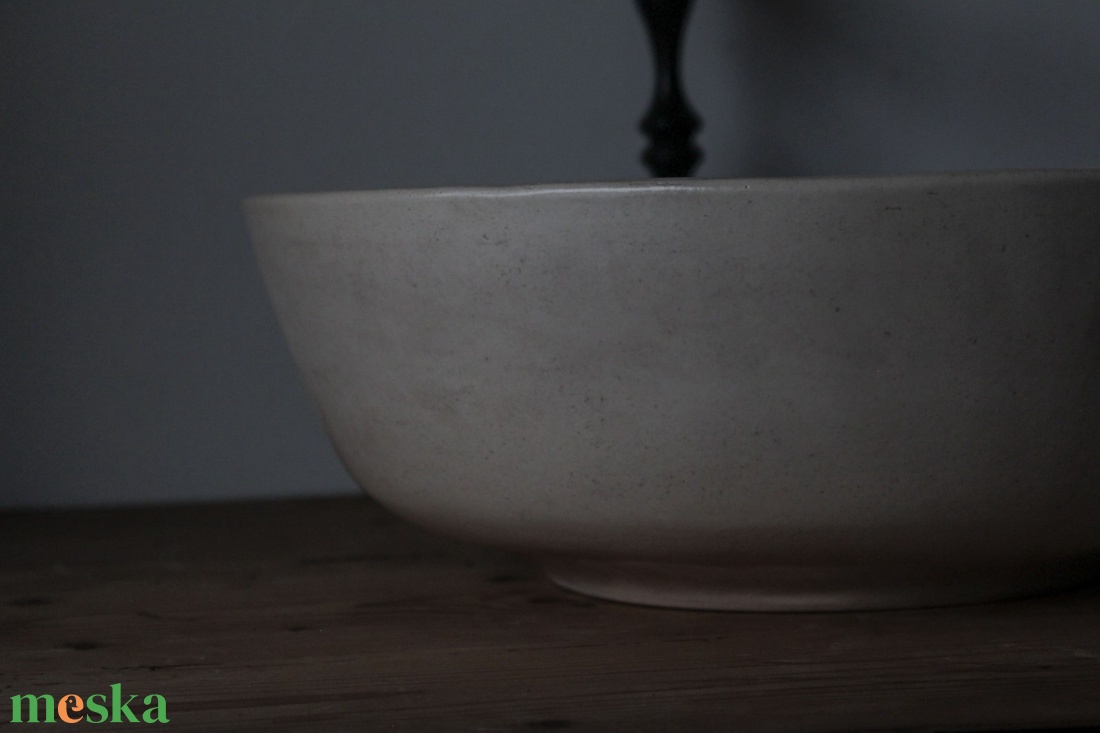 Rusztikus csont színű mosdótál - otthon & életmód - fürdőszoba - mosdótál - Meska.hu