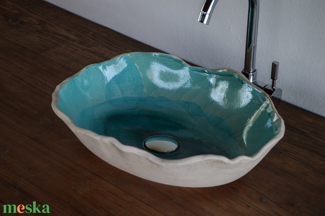 Kézműves mosdótál egyedi méretben - otthon & életmód - fürdőszoba - mosdótál - Meska.hu