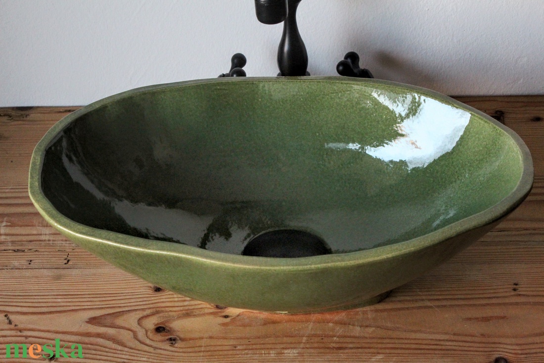 Kisméretű dizájner kerámia mosdótál - otthon & életmód - fürdőszoba - mosdótál - Meska.hu