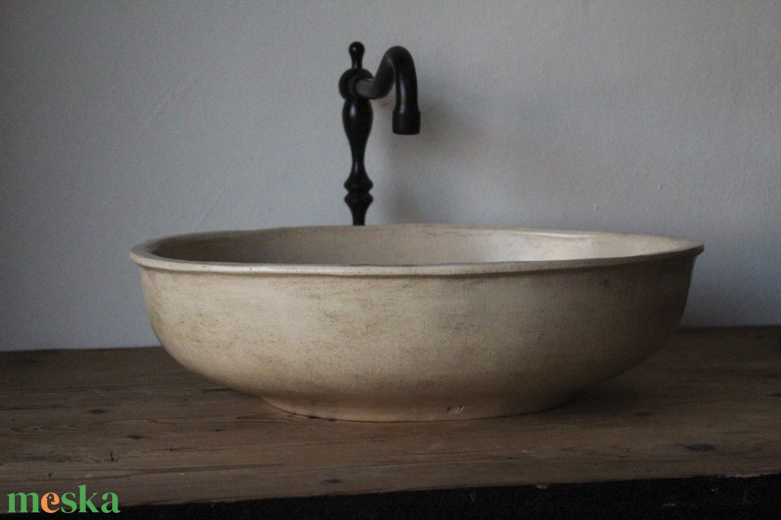 Rusztikus kerámia mosdótál - otthon & életmód - fürdőszoba - mosdótál - Meska.hu