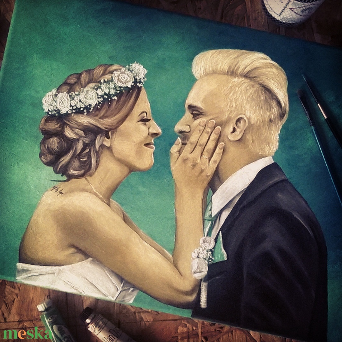 Portré készítés olajfestékkel - művészet - festmény - olajfestmény - Meska.hu