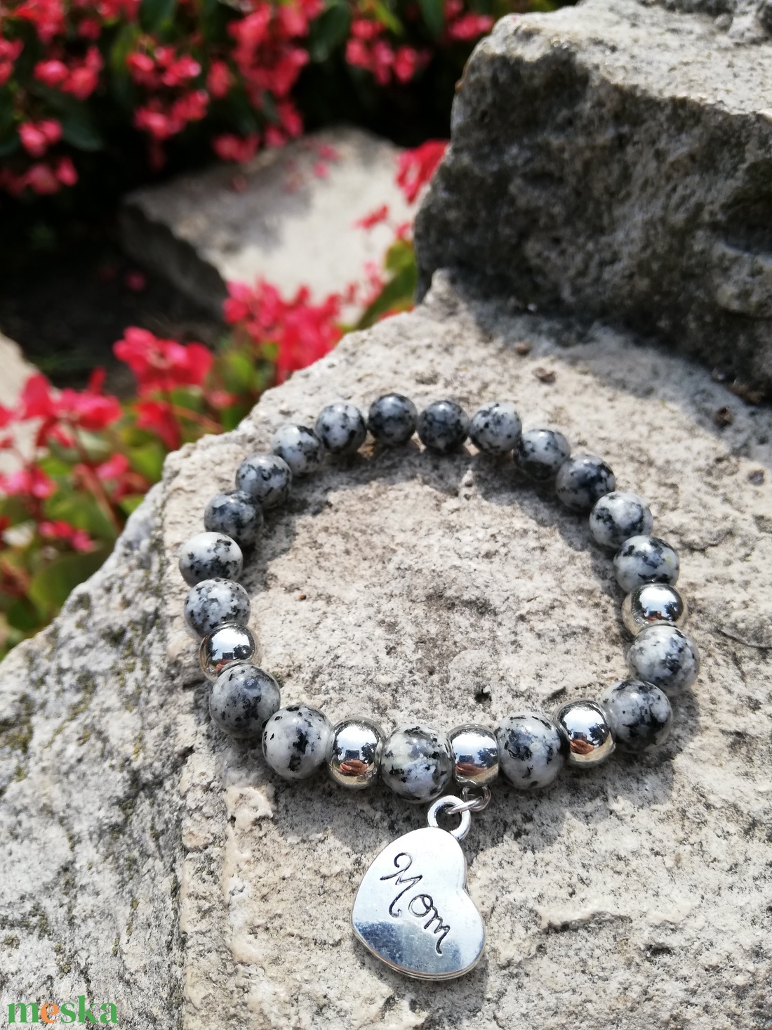 Mom üveggyöngy karkötő - ékszer - karkötő - bogyós karkötő - Meska.hu