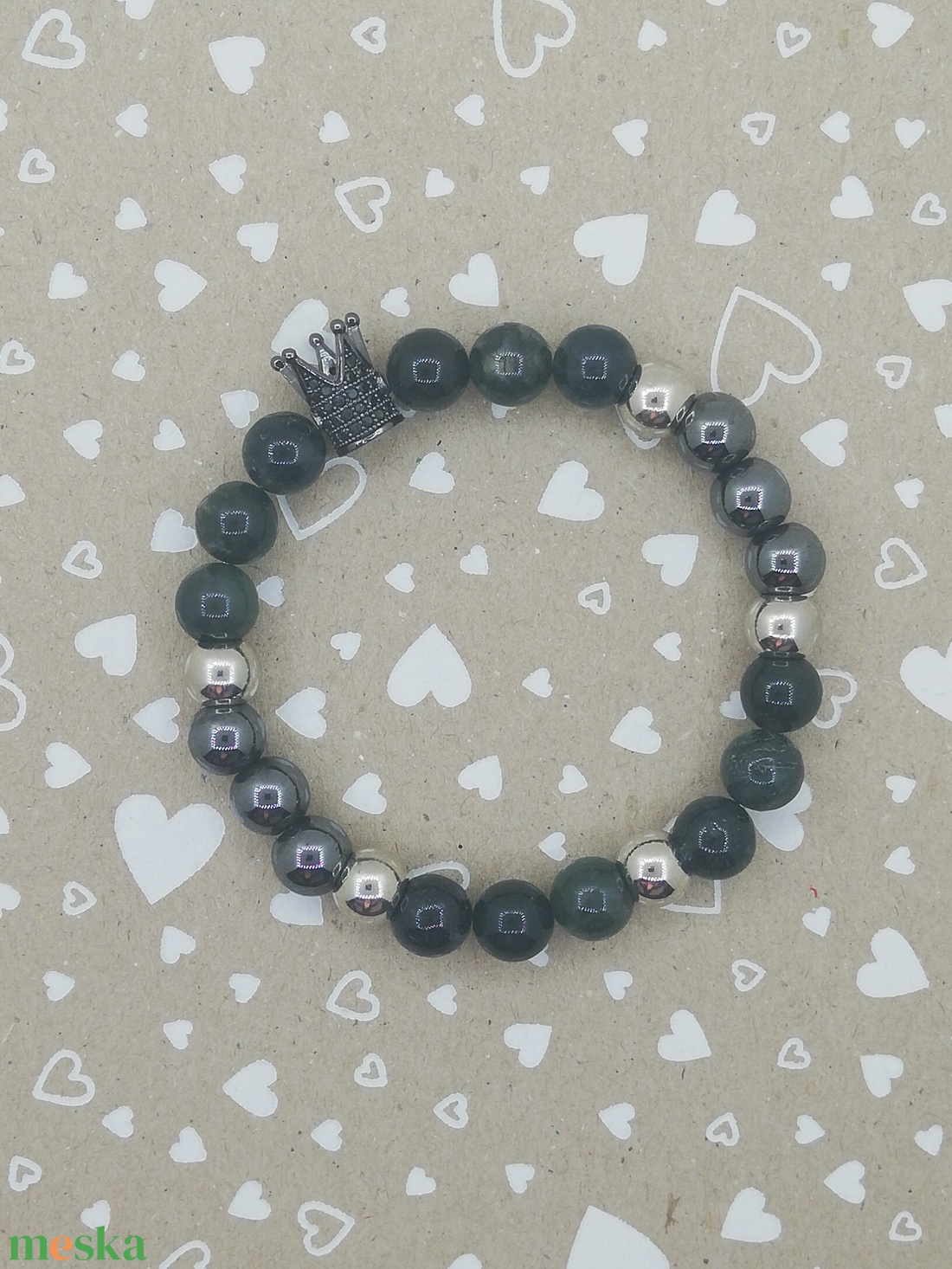 Koronás ásvány karkötő - ékszer - karkötő - bogyós karkötő - Meska.hu