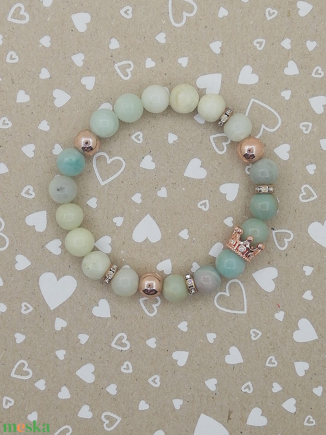 Koronás ásvány karkötő - ékszer - karkötő - bogyós karkötő - Meska.hu