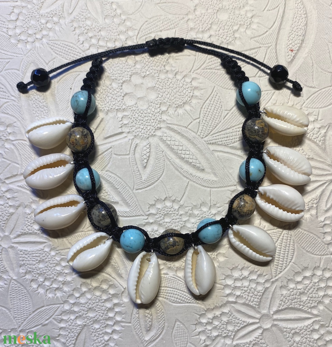 Kagylós nyári karkötő - ékszer - karkötő - bogyós karkötő - Meska.hu