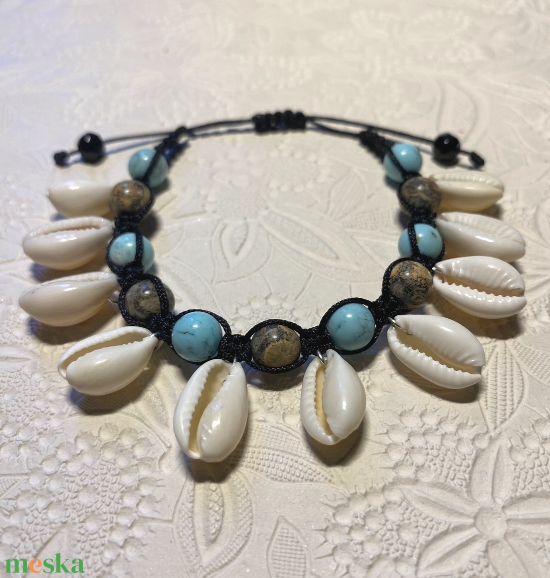 Kagylós nyári karkötő - ékszer - karkötő - bogyós karkötő - Meska.hu