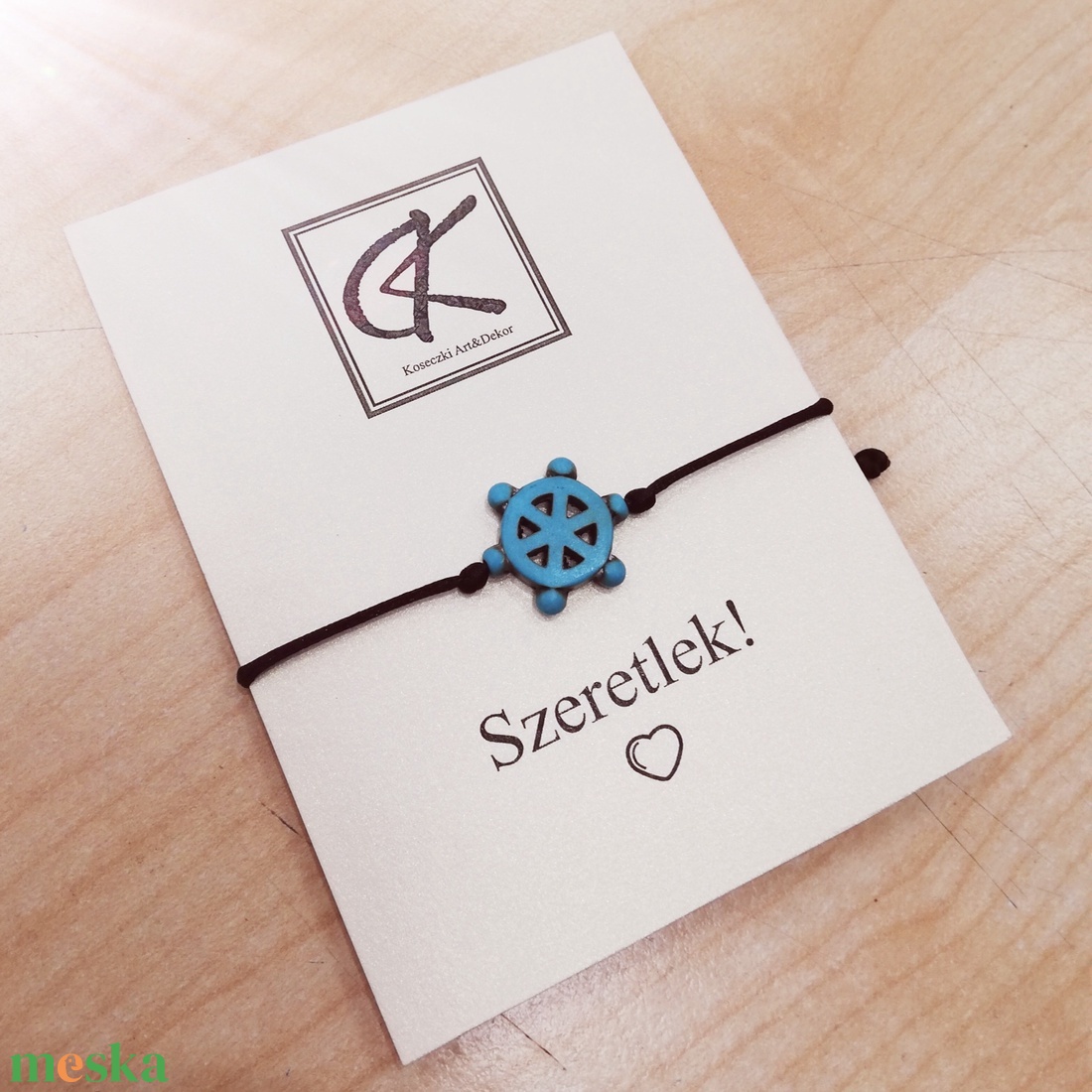 Horgonyos/Hajókormányos karkötő - ékszer - karkötő - gyöngyös karkötő - Meska.hu