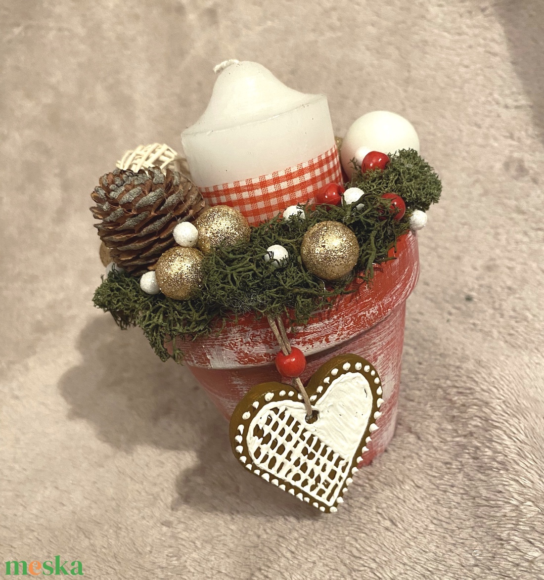 Mézeskalácsos adventi asztaldísz - karácsony - adventi díszek - adventi asztaldísz - Meska.hu