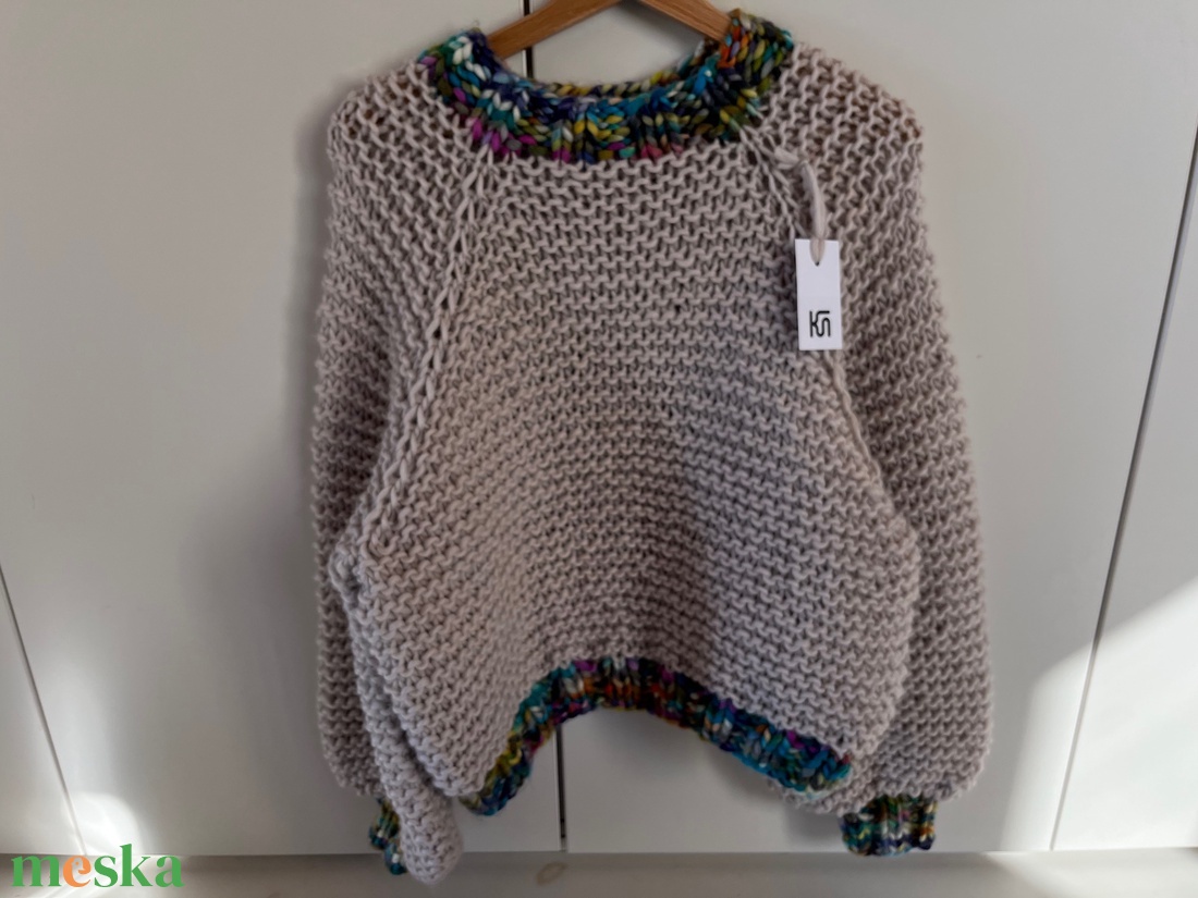 CHUNKY JUMPER - Kötött Gyapjúpulóver - ruha & divat - női ruha - pulóver - Meska.hu
