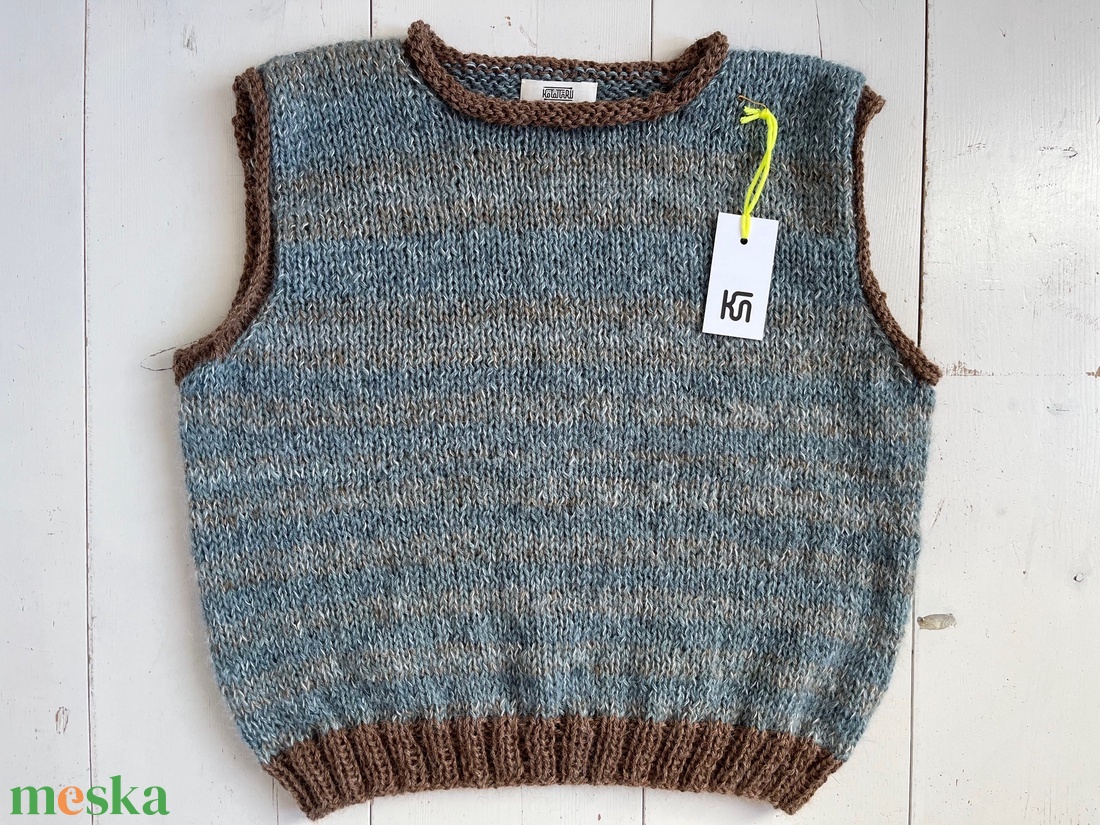 ALPACA VEST - kézzel kötött alpaka mellény - ruha & divat - női ruha - mellény - Meska.hu