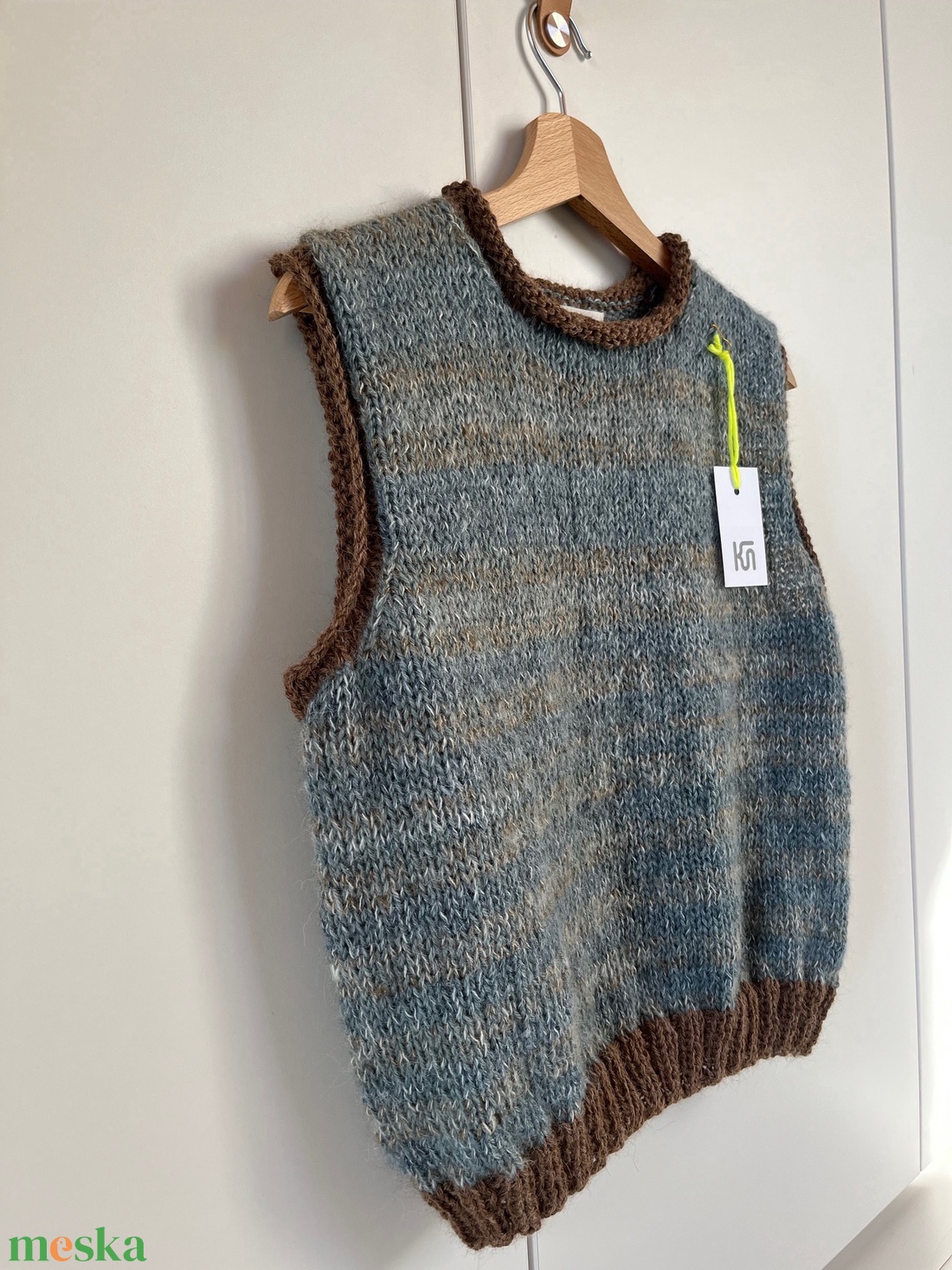 ALPACA VEST - kézzel kötött alpaka mellény - ruha & divat - női ruha - mellény - Meska.hu