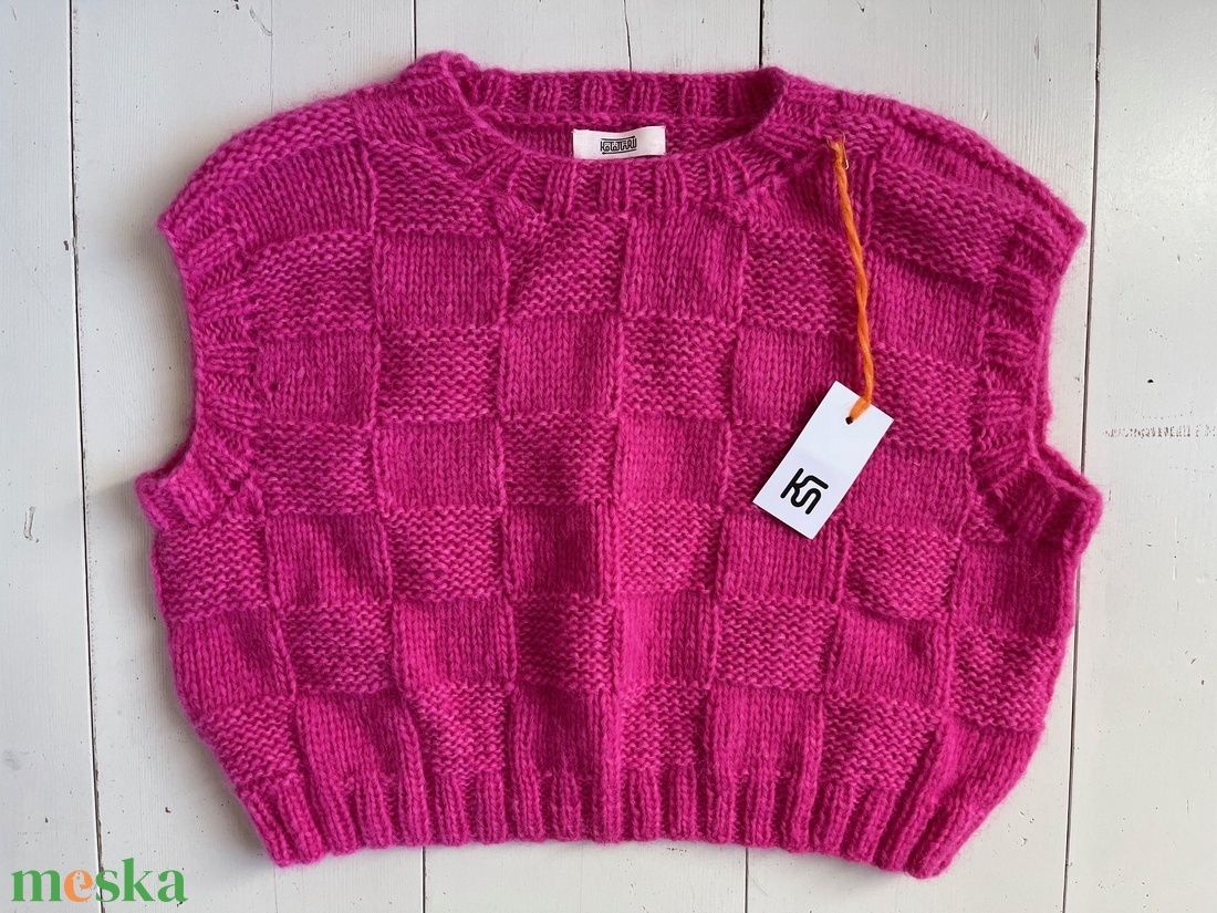 AIRY VEST - kötött alpaka mellény - ruha & divat - női ruha - mellény - Meska.hu