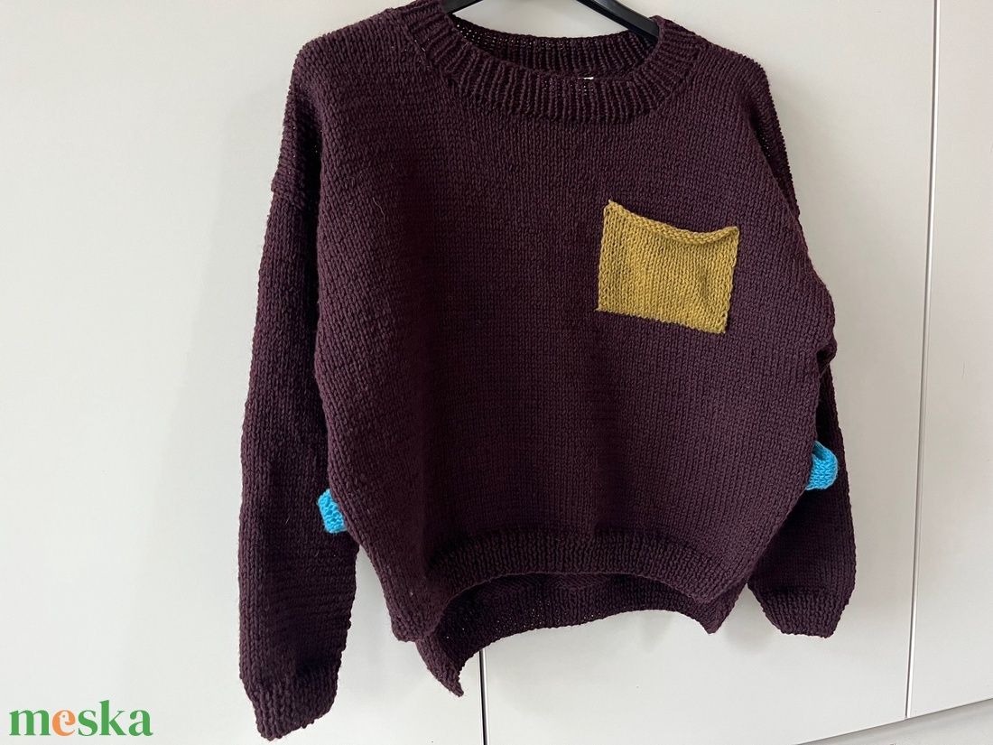 Oldalt Nyitott Gyapjúpulóver - ruha & divat - női ruha - pulóver - Meska.hu