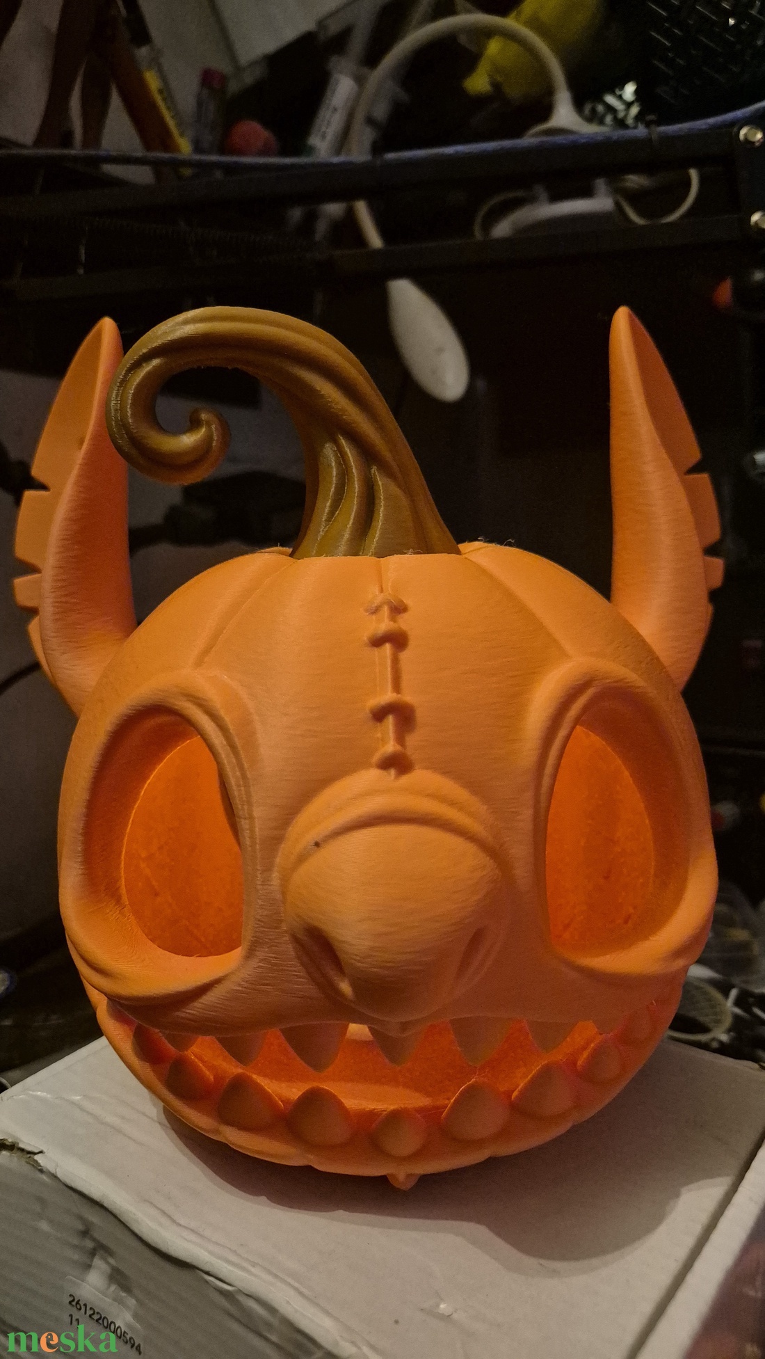 Stitch Halloween LED gyertyás dekoráció ��  - otthon & életmód - dekoráció - halloween - halloweeni asztaldísz - Meska.hu