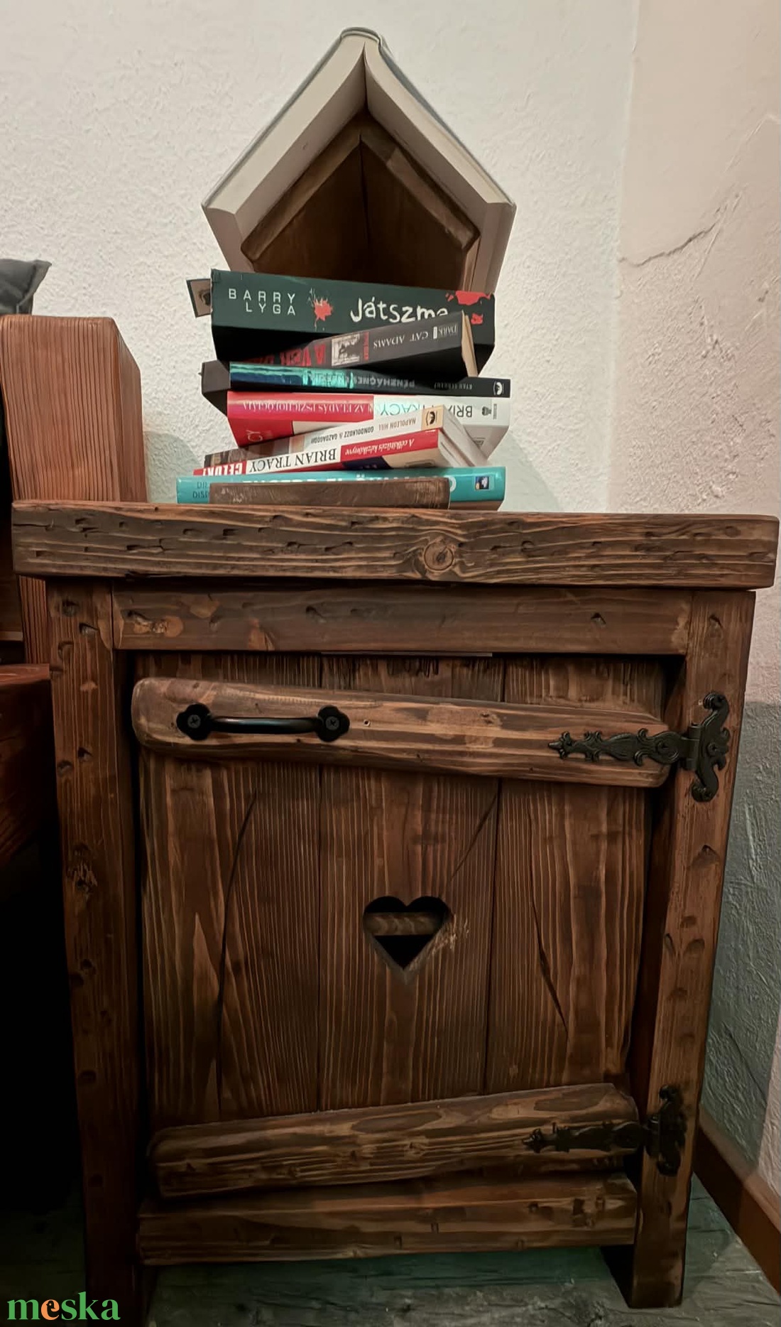 Könyv-lak� Rusztikus könyvtartó és olvasó-sziget. - otthon & életmód - dekoráció - asztal és polc dekoráció - könyvtámasz - Meska.hu