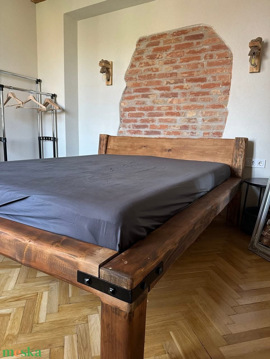 Herodes rusztikus gerenda ágy. - otthon & életmód - bútor - ágy - kétszemélyes ágy - Meska.hu