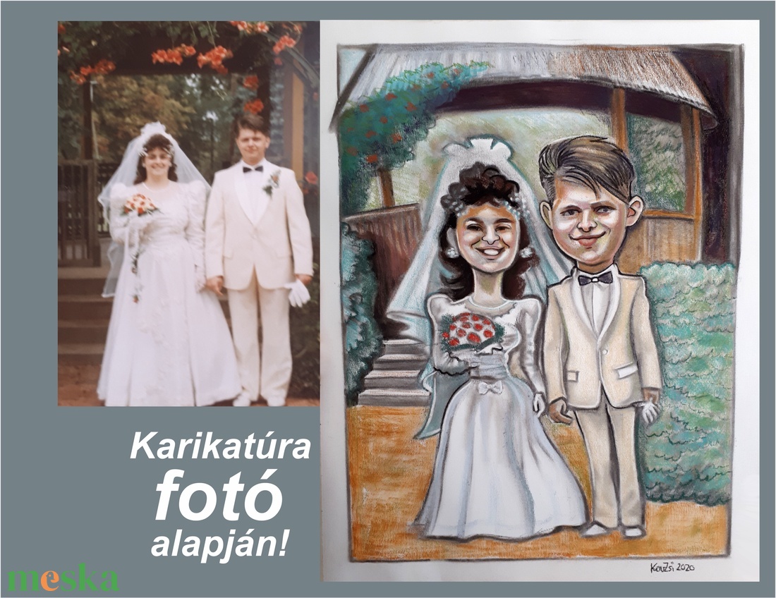 Esküvőre készített, színes páros karikatúra - művészet - portré & karikatúra - karikatúra - Meska.hu Esküvőre készített, színes páros karikatúra - művészet - portré & karikatúra - karikatúra - Meska.hu