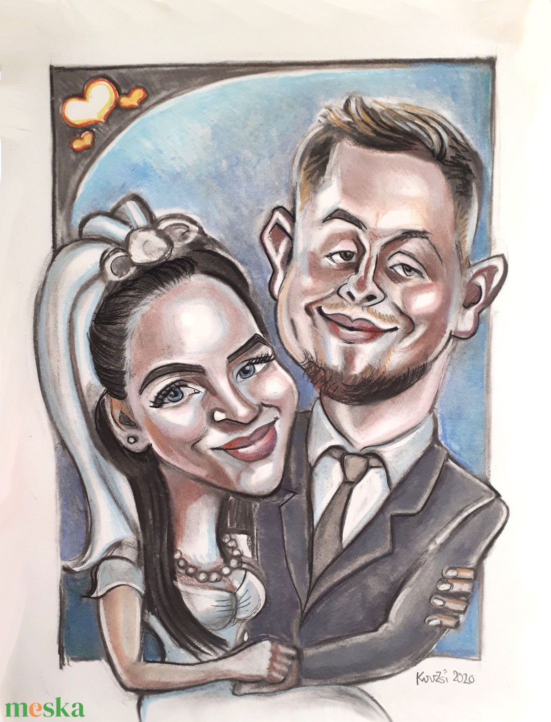 Esküvőre készített, színes páros karikatúra - művészet - portré & karikatúra - karikatúra - Meska.hu Esküvőre készített, színes páros karikatúra - művészet - portré & karikatúra - karikatúra - Meska.hu