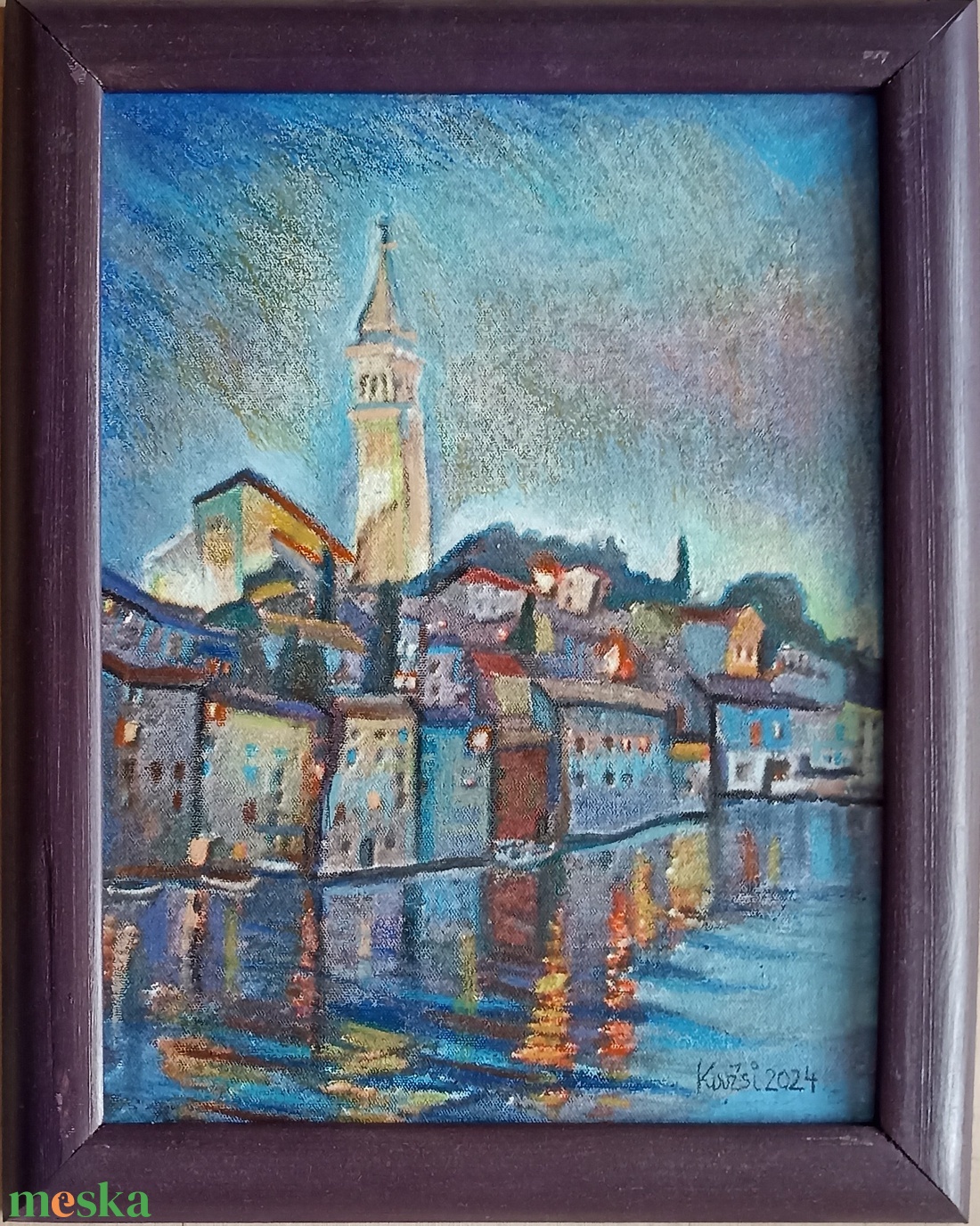 Rovinj esti fényben, festmény - művészet - festmény - akril - Meska.hu
