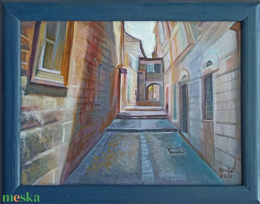 Dubrovnik kisutca I., festmény - művészet - festmény - festmény vegyes technika - Meska.hu