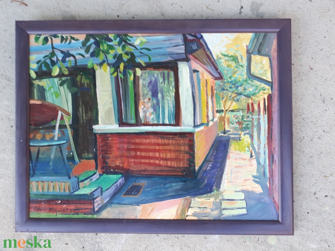 Gyopárosi nyaraló, festmény - művészet - festmény - olajfestmény - Meska.hu