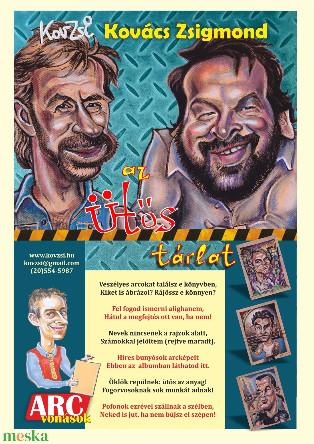 az Ütős tárlat, kiskönyv - művészet - portré & karikatúra - karikatúra - Meska.hu