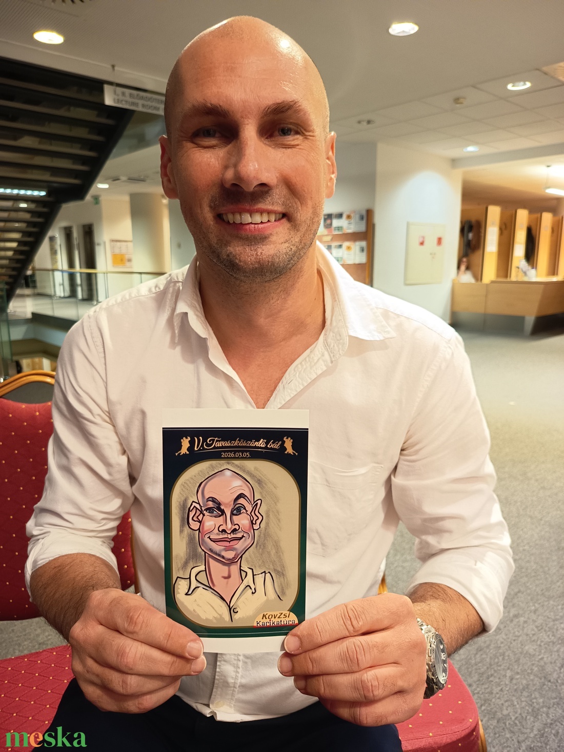 Digitális karikatúra képeslap,  ültetőkártya színes - művészet - portré & karikatúra - karikatúra - Meska.hu