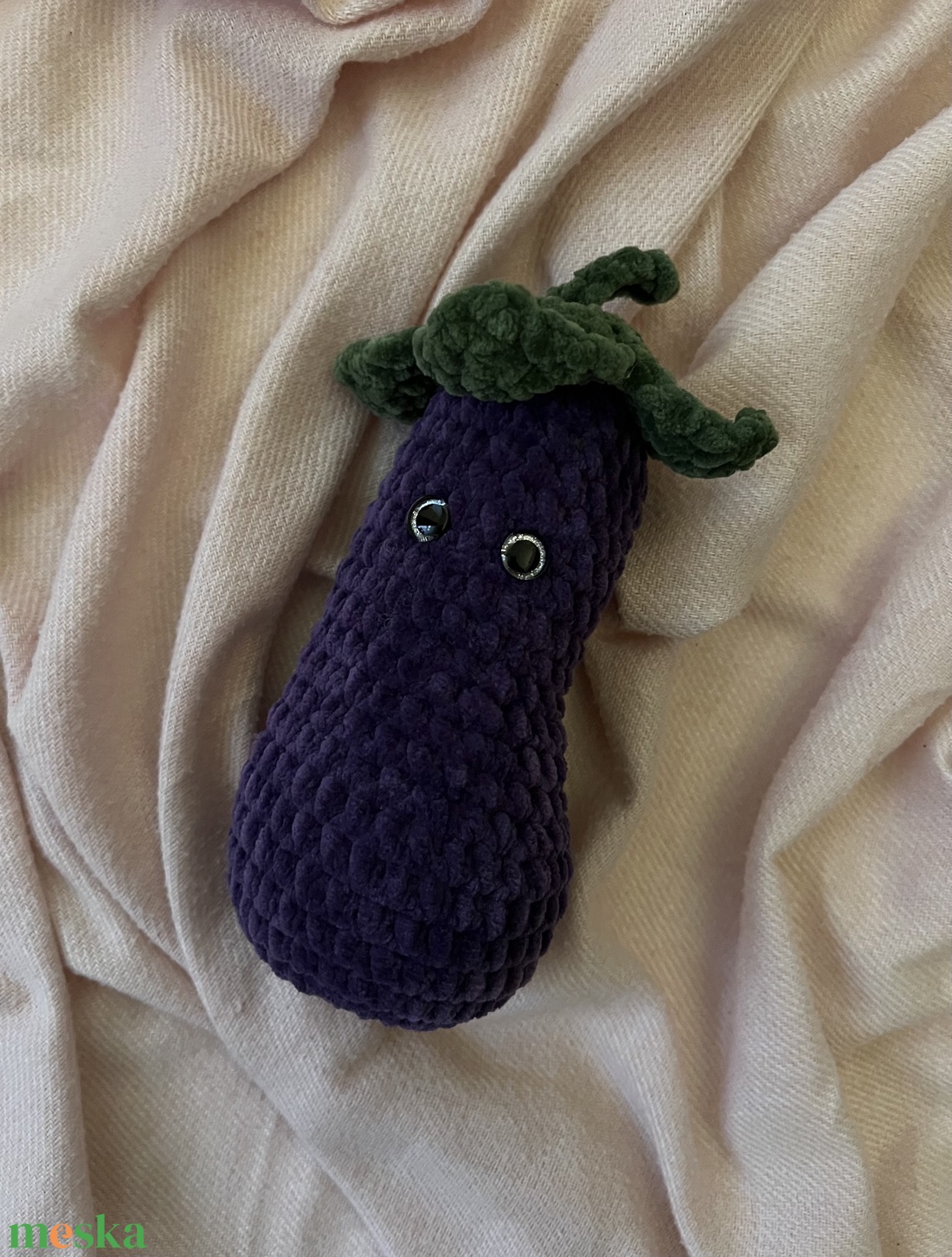 Padlizsán plüss - játék & sport - plüssállat & játékfigura - plüss zöldség, gyümölcs - Meska.hu