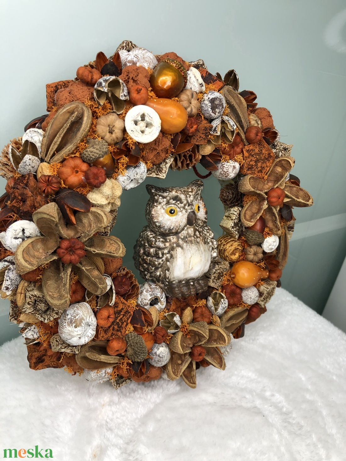 Baglyos kopogtató - kellékek & szerszámok - dekorációs kellékek - őszi dekor - őszi dekortök - Meska.hu Baglyos kopogtató - kellékek & szerszámok - dekorációs kellékek - őszi dekor - őszi dekortök - Meska.hu