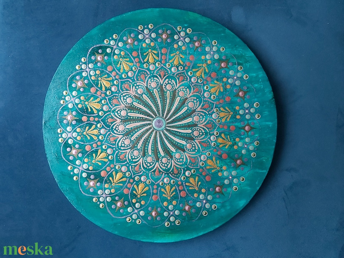Harmónia mandala - művészet - festmény - akril - Meska.hu