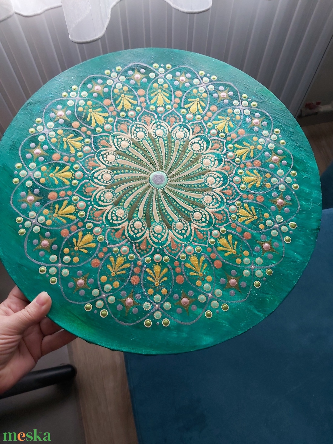 Harmónia mandala - művészet - festmény - akril - Meska.hu