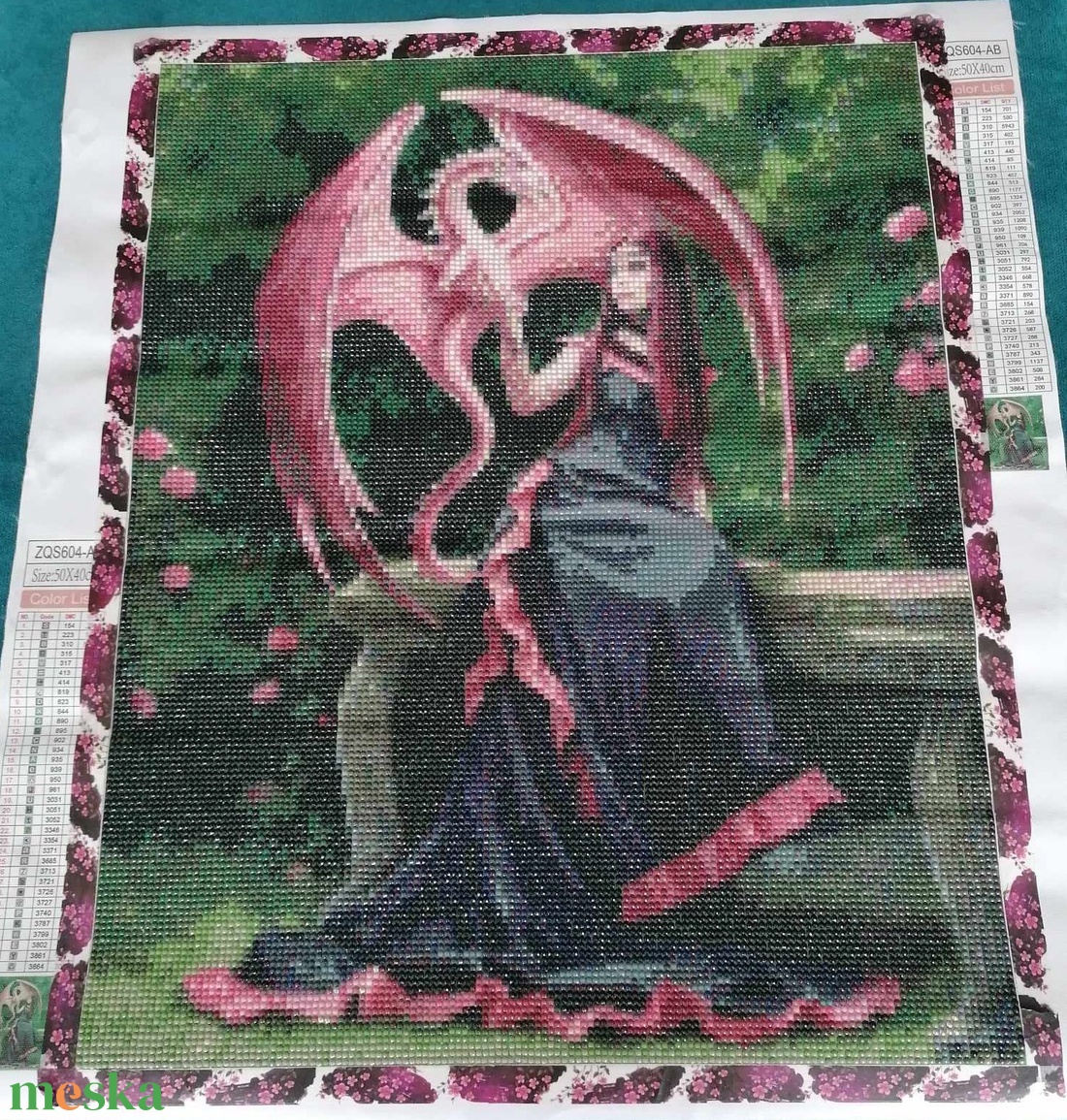 Lány és sárkány - otthon & életmód - dekoráció - kép & falikép - 3d képek - Meska.hu